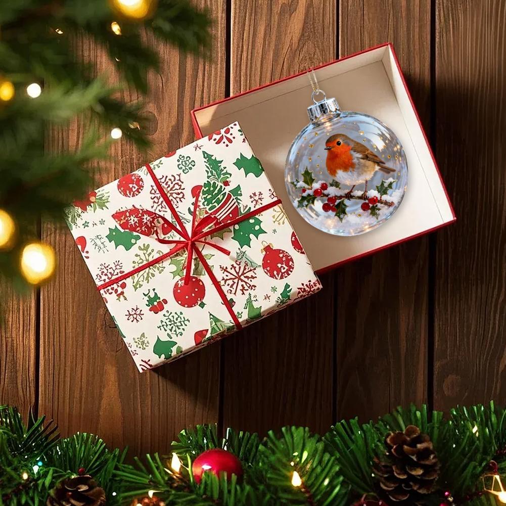 Ornements Boules de Noël en Verre Avec Oiseau Aigle Colombe Perroquet Pour Sapin de Noël Fête de Fête Ornements Suspendus Décorations Xmas O2I4