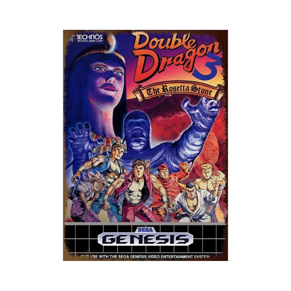 Cartoon Anime Signs Double Dragon Movie Poster Vintage Decoration Wall Metal Tin Sign Garage Tin Board Painting Art Plate Sign