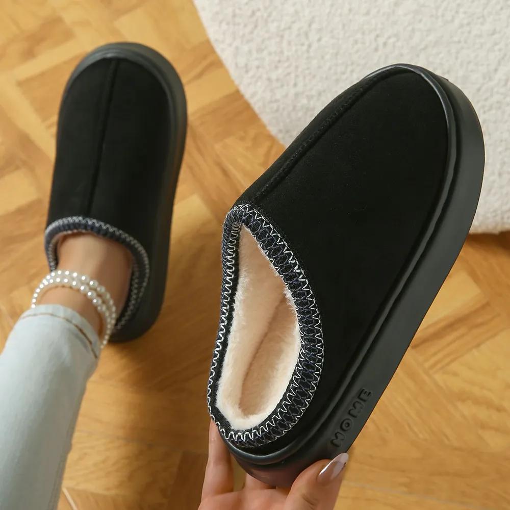 Pantofole Calde da Casa per Interni, Pantofole in Lana Antiscivolo a Suola Spessa per Coppia, Pantofole da Uomo, Pantofole da Donna