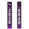 Graduation Banner Set Class of 2026 Vertical Hanging Sign Congrats Grad Letter Print for Graduation Party Decorations Supplies