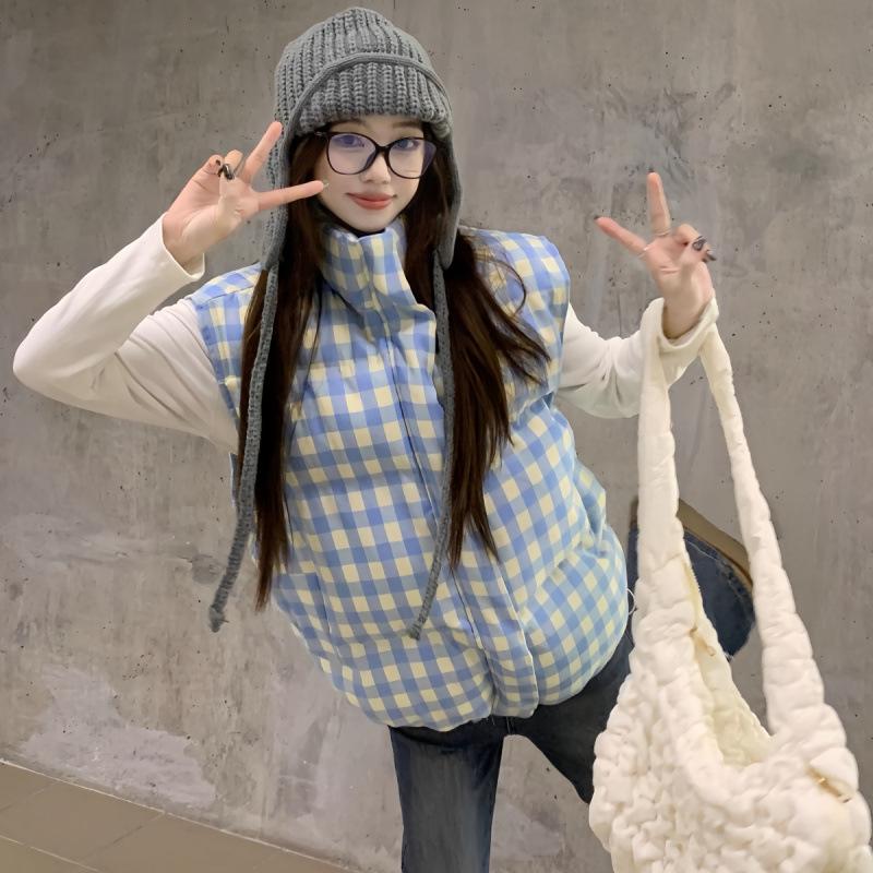 Damväst i bomull, större storlek, utan ärmar - Höst/Vinter Hong Kong-stil, köldtålig, parstil.