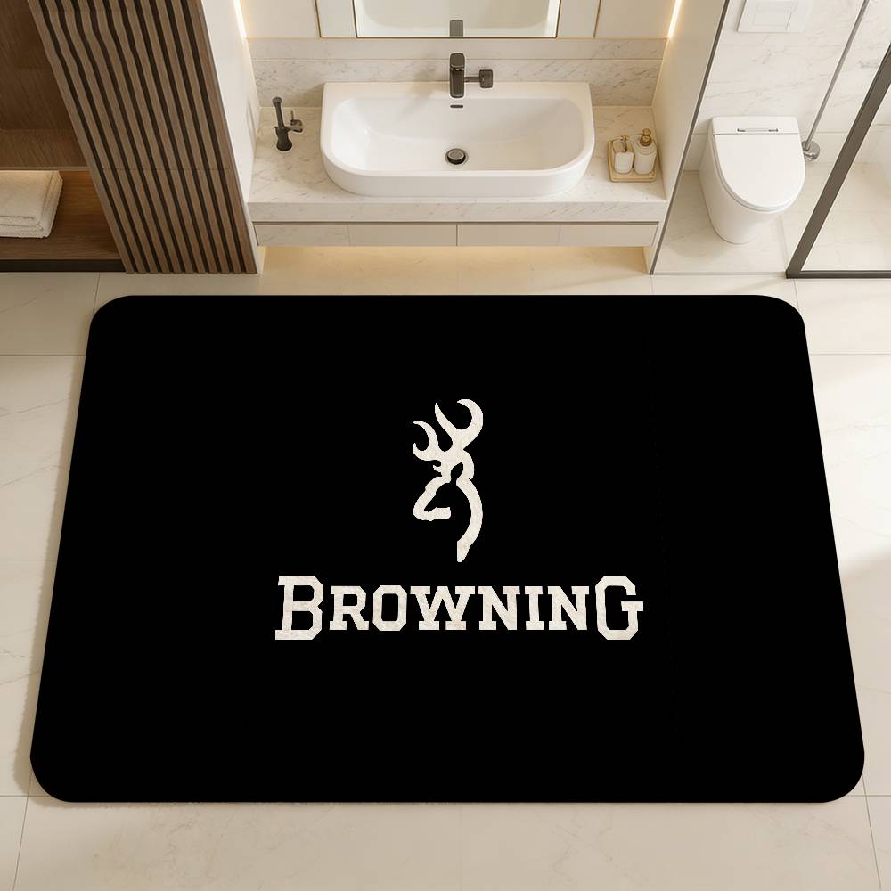 B-Browning Logo Kitchen Mat Kids Room Bedroom Decoration Balcony Anti-Slip Doormat Living Room Alfombra