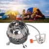 Camping Stove Folding Stable Support Wind Resistant High Efficiency Portable Gas Stove for Outdoor Hiking Black
