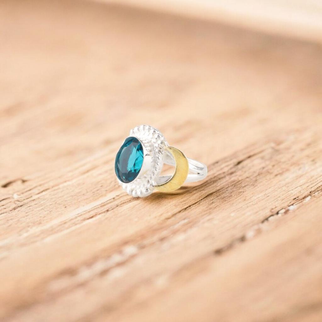 Apatite Gemstone 925 Sterling Silver Jewelry Handmade stylish Ring Gift For Wife RR-61-6