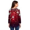 Women's Loose Round Neck Christmas Print Long Sleeve T-Shirt Top Pullover
