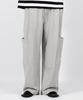Deumakeu M Side Pocket Wide One-Tuck Real Street Sweat Pants Gray