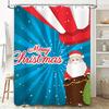 Tu Christmas Shower Curtain Santa Claus Holiday Festive Bathroom Decor Waterproof Xmas Pattern Home Textile Gift Idea