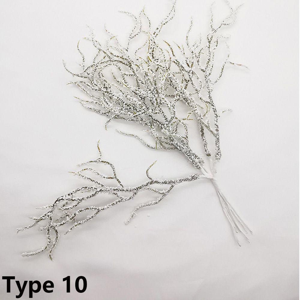 6PCS/Bundle DIY Xmas Ornament Home Decor Pine Artificial Flowers Simulation Plants Faux Grass