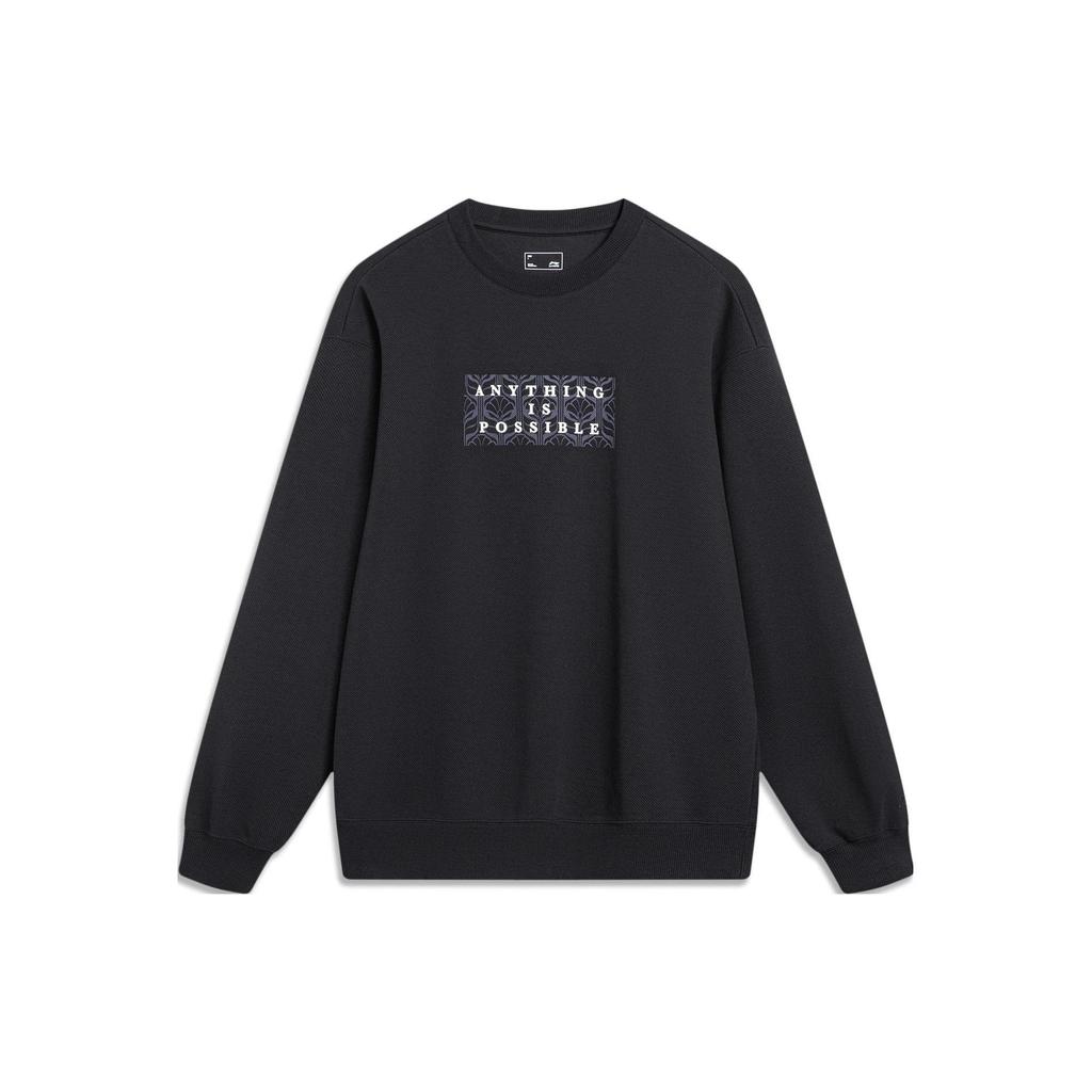 Li Ning Sports Lifestyle Collection Sports Trendy Collection Sweatshirt Men's Black AWDT387-3