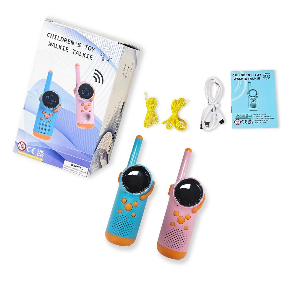 Pack of 2, Small and Cute Toy Walkie-talkie for Children with a Range of 3 Kilometers