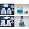 6Pcs Resin Molds for Perfume Bottle,Silicone Resin Casting Molds with Stopper Epoxy Molds Kit for DIY Perfume Bottles
