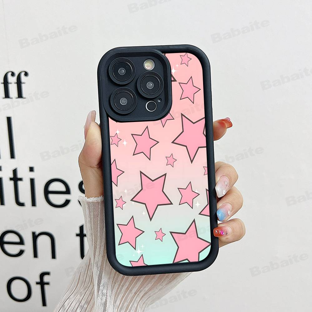 Cartoon Star Phone Case For IPhone 17 16 15 14 13 12 11 Pro Max Plus Silicone Shockproof Case