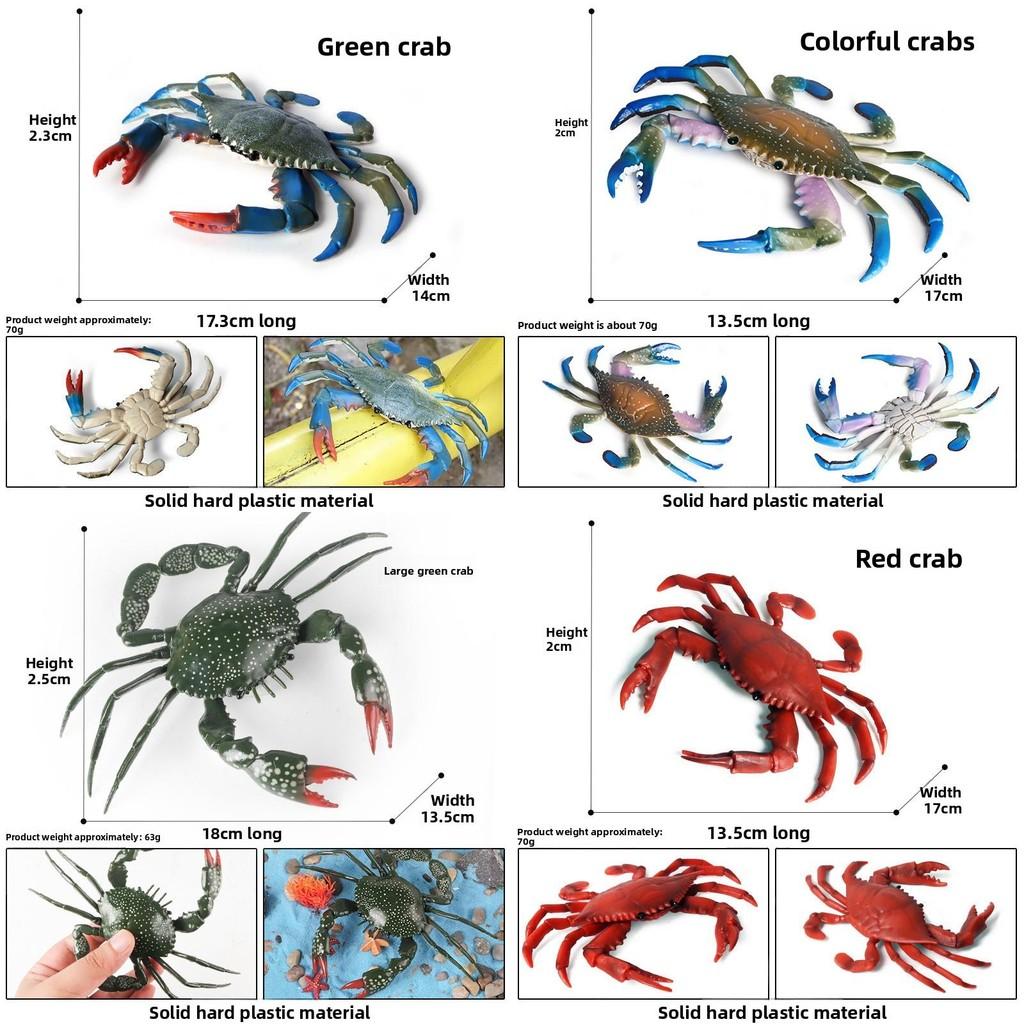 Realistic Crab Marine Animal Figurine Plastic Toy For Kids Gifts Educational