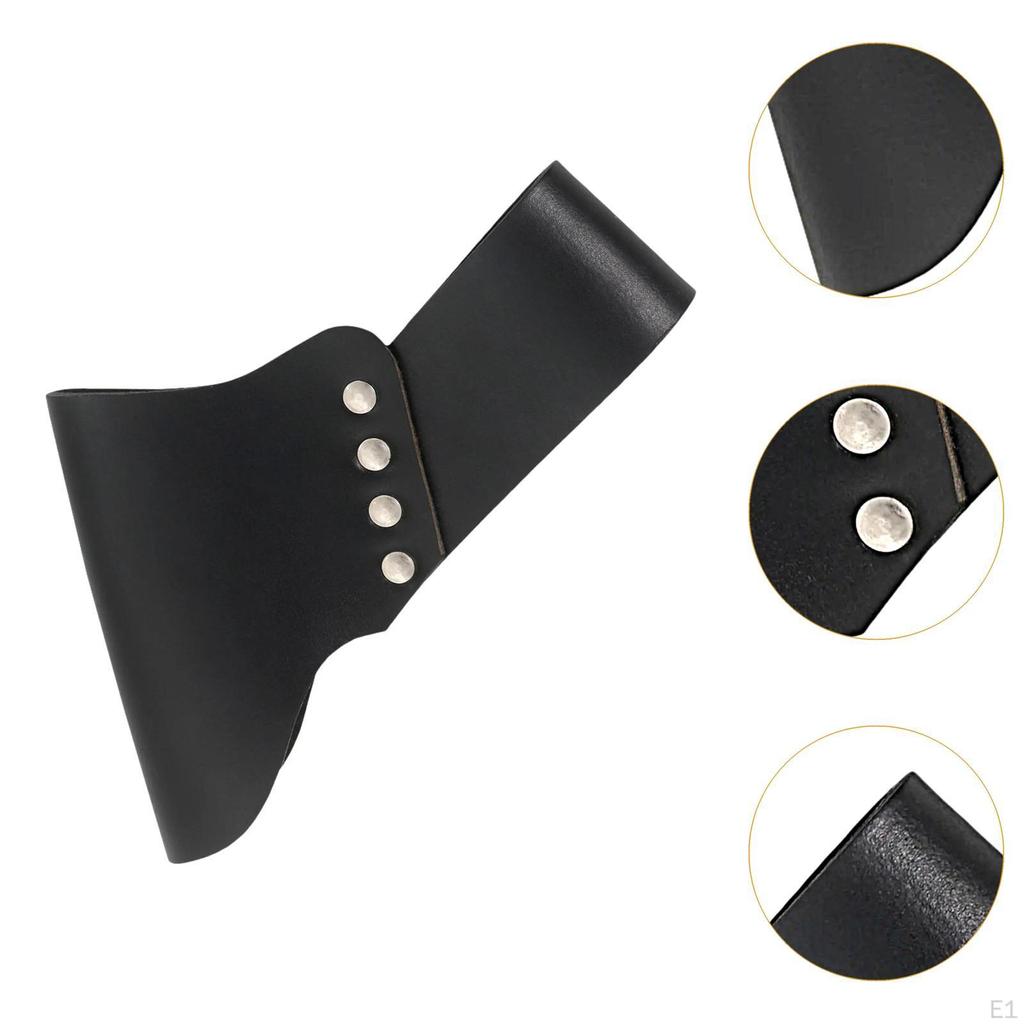 Medieval Frog Axe Head Accessory Cosplay Fixing Tool Sheath PU Leather for Adults Men Halloween