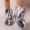 Women Platform Fur Ankle Boots Flats Shoes Winter 2025 New Trend Gladiator Casual Sneaker Fashion Short Plush Warm Botas Mujer