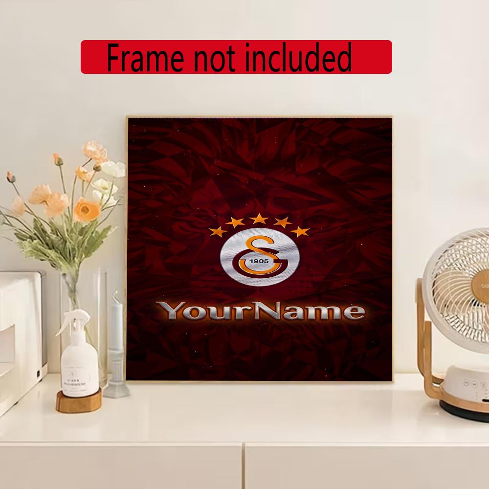 Galatasaray Customize Your Name Diamond Painting Round Diamond Rhinestones Mosaic Diamond Embroidery Wall Paintings Rhinestones Gift Frameless