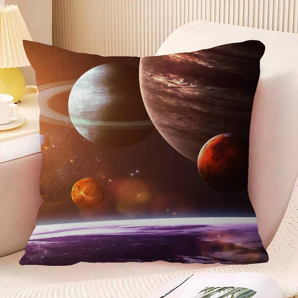 Cool Starry Universe Planet Art Pillow Cushion Cover Pillowcase Living Room Sofa Home Decor Customized