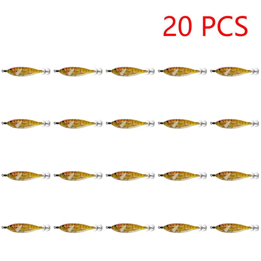 5.7g/8cm Tintenfisch Anlockköder Doppelhaken Lebensechter Tintenfischhaken Angelzubehör Leuchtende Tintenfisch Jig Haken Angelzubehör