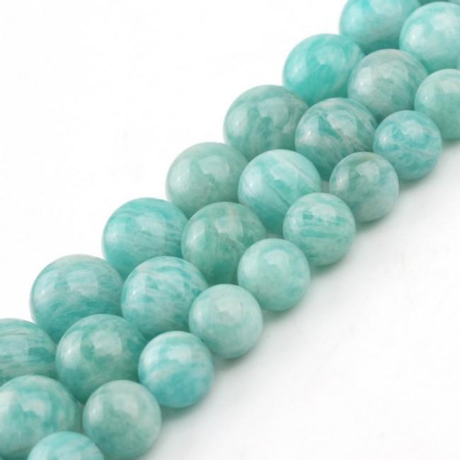 Natural Gem Beads Genuine Amazonite Round Stone Beads for Jewelry Making 15inches/strand 6/8/10mm