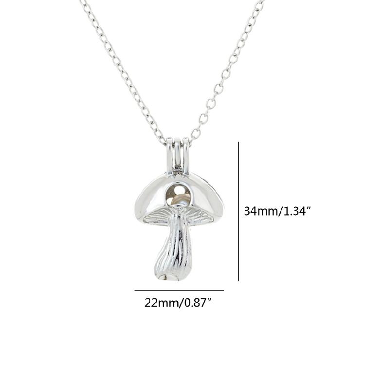 Antique Silver Mushroom Charm Pendant Necklace DIY Jewelry Making Craft