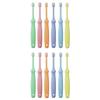 LAPIS, the God of Toothbrushing: Cotton Candy Matte Toothbrush for Babies and Toddlers Ages 1, 2, and 3, 6 Colors (2 of Each, 12 Toothbrushes) LA-111