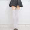 Three bars thigh socks summer women's cotton thin striped socks student socks performance socks knee socks JK socks
