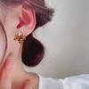 Red Maple Leaf Earrings for Teenager, Autumn Forest Style Drop Earrings, Nature Inspired Daily Wear Jewelry for Girl