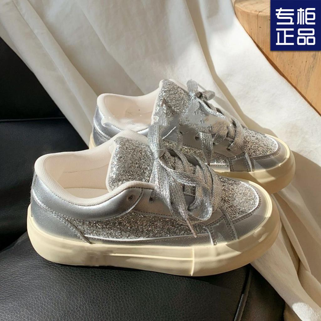 High value niche design sense women's shoes 2024 spring new viral trends versatile thick baseplate shoes casual shoes women