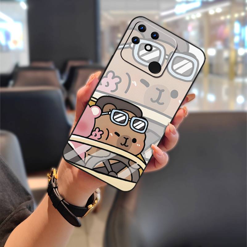 Anti-dust Back Cover Phone Case For OPPO Realme Narzo 50A Cartoon Anti-knock Fashion Design Waterproof Shockproof TPU