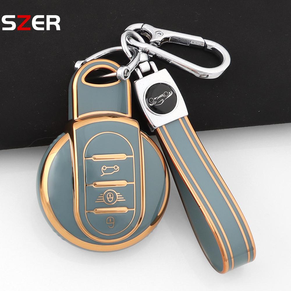 For Bmw Mini Cooper S One Jcw F54 F55 F56 F57 F60 Clubman Countryman Auto New Tpu Key Fob Case Cover Protection Fob Keychain