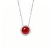 S925 Sterling Silver Natural Topaz December Birthstone Necklace, Simple Versatile Clavicle Chain
