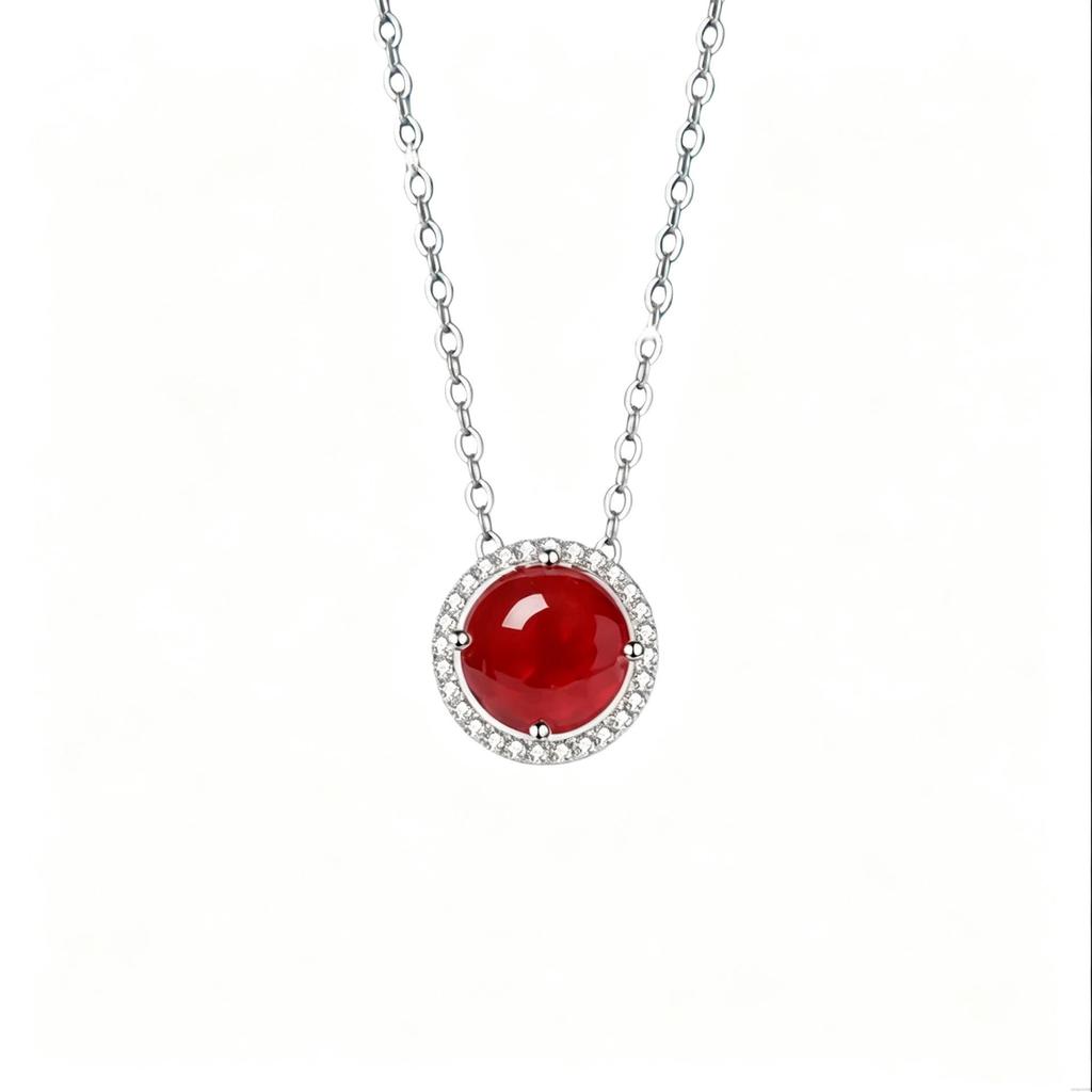 S925 Sterling Silver Natural Topaz December Birthstone Necklace, Simple Versatile Clavicle Chain