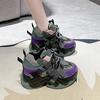 Fashion Women Chunky Sneakers New 2024 Autumn High Platform Dad Shoes Women Casual Trainer Sneakers Thick Sole Vulcanize Shoes 9.5CM