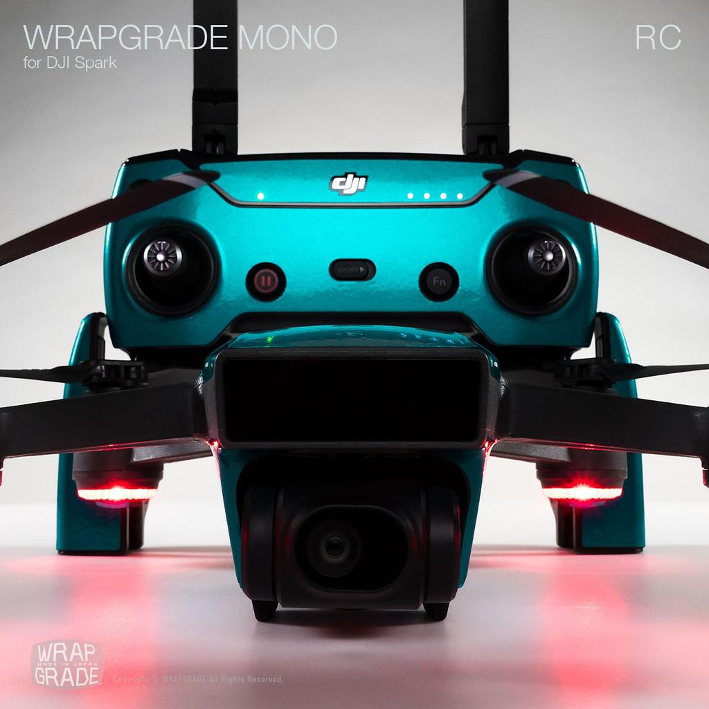 WRAPGRADE MONO Skin for DJI Spark RC Transmitter (CARIBBEAN BLUE [Gloss Metallic])