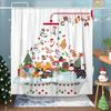 Funny Christmas Bathtub Cat Print Shower Curtain Moose Snowman Christmas Decor Polyester Fabric Shower Curtains Bathroom Decor