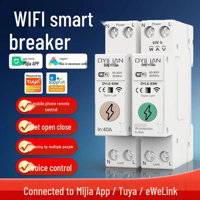 Mijia WiFi Smart Circuit Breaker: Remote Control & Wireless On/Off Switch with Metering.
