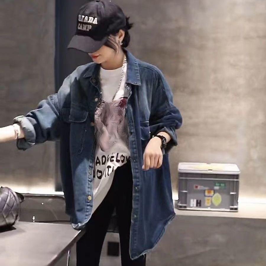 

Ретро-стираемые джинсовые куртки для мужчин и женщин, свободные повседневные универсальные пальто в стиле хип-хоп 2XL