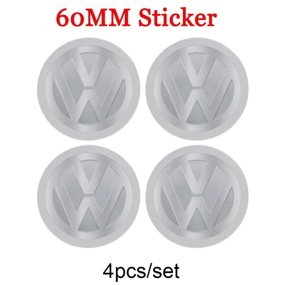 lijk1 4pcs 56/60/65mm  Car Wheel Center Hub Caps Dust Cover Sticker For Volkswagen GTI Golf Polo Passat VW CC Tiguan T-ROC Jetta Taigo