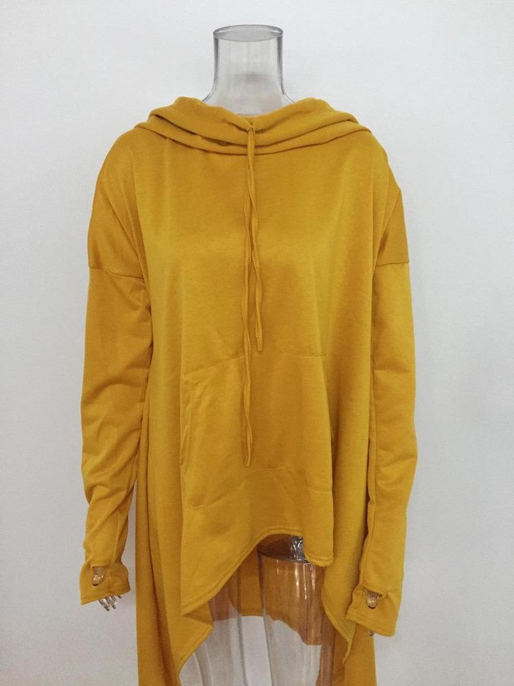 European American Style Autumn Winter Solid Color Long Hooded Sweatshirt 9308 Collection