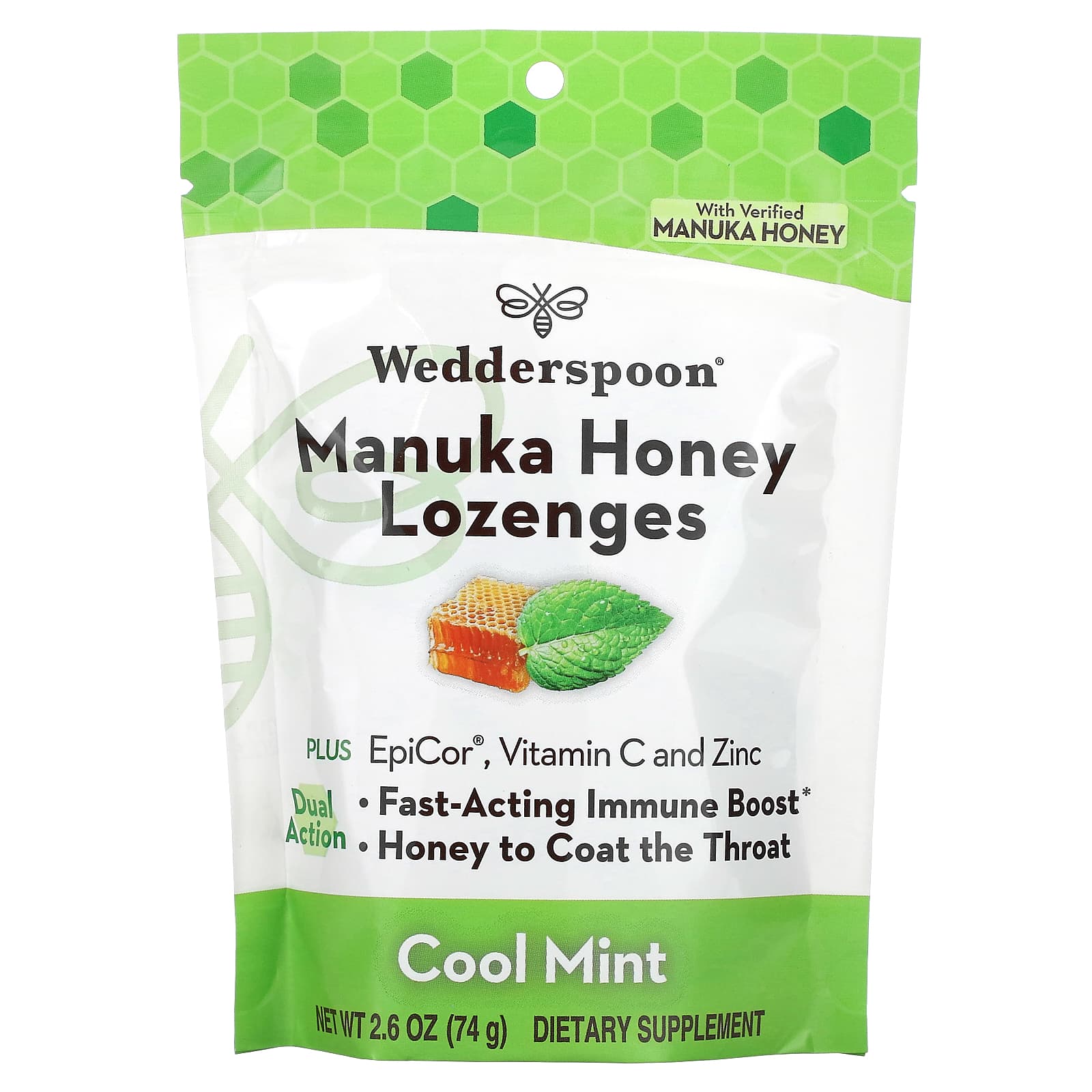 

Manuka Honey Lozenges, Cool Mint, 74G(2.6Oz)