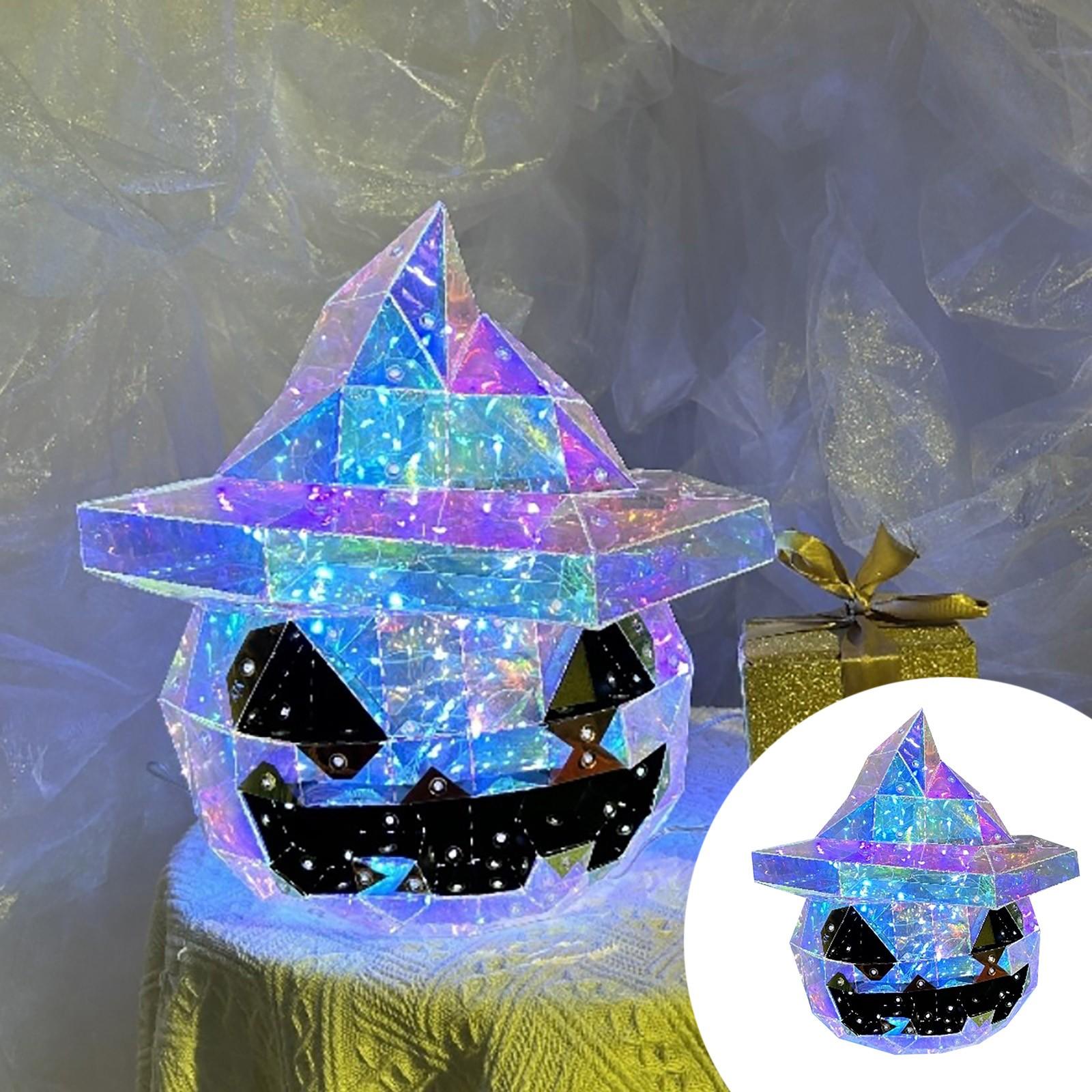 Halloween Glowing Pumpkin with Hat, Decoration, 12 Inch One Size