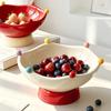 Large Capacity Fruit Draining Bowl Rotating Snack Tray Candy Storage Basket Home Decoration