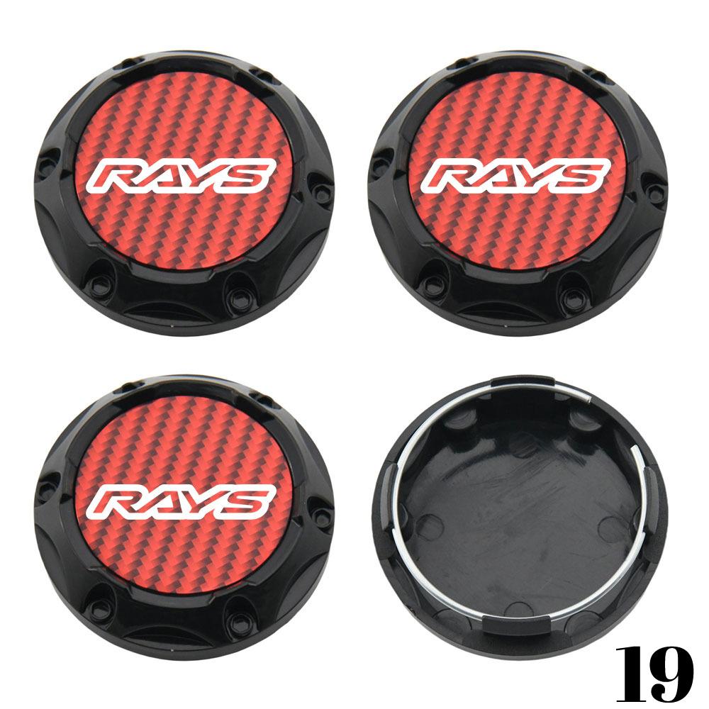

SET OF 4 JDM Car Styling VOLK RAYS Wheel Cap 64mm Wheel Center Cap Wheel Cover Caps 68mm Sport Rim Hubcaps Tire Accessories No.5-OD 68 (clip 62)