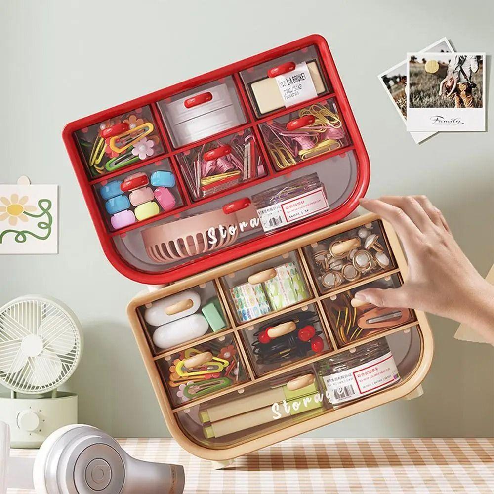 Drawer Type Desktop Storage Box Sundries Jewelry Storage Rack Durable Desk Pen Holder