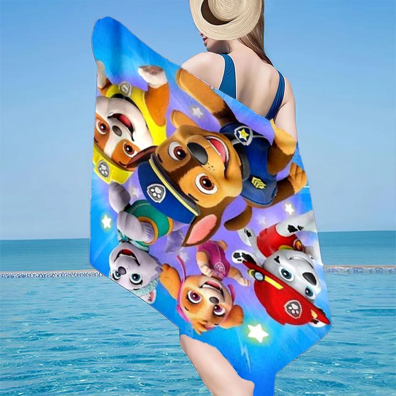 Dog Paw Heroes Beach Towel, Super Soft Microfiber, Gift for Her/Him, Birthday, for Pool, Beach, Travel, Home Decor Fan gifts