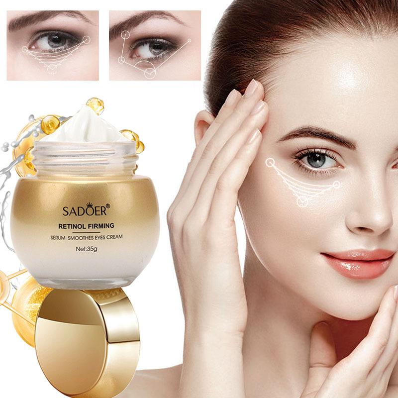 SADOER Crema Contorno Occhi Rassodante al Retinolo 35g Idratazione Profonda Anti-Età Riduce Occhiaie Rughette Illuminante Cura della Pelle Sotto gli Occhi
