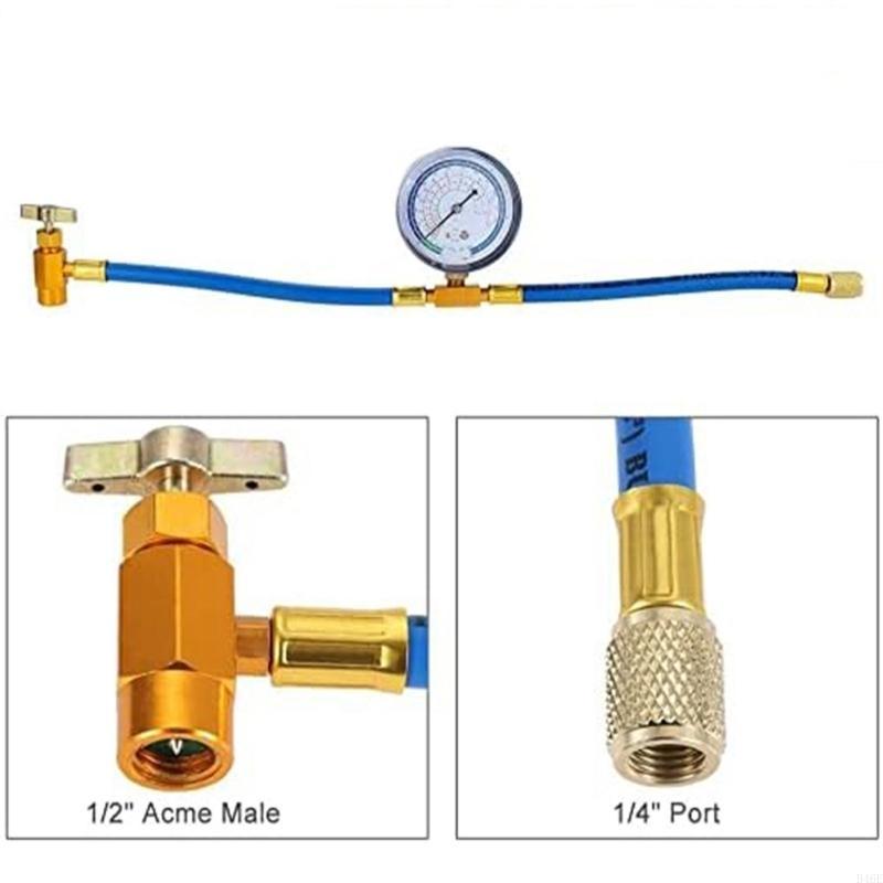 B46E R134A Refrigerants Recharge Hose Set Air Conditioning Maintenance Part Air Conditioning Charging Hose and Adapter Set