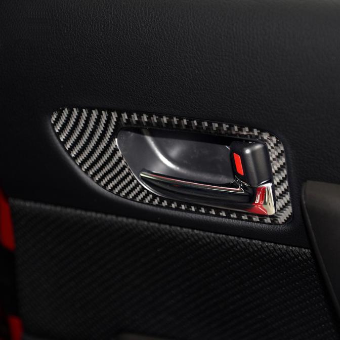 Mazda 6 Carbon Fiber Interior Decor: Center Console Gear Shift Cup Holder & Lift Switch Panel Accessories