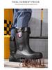 Jun Deng Men's High-Top Waterproof Anti-Smash Puncture-Resistant Work Boots - Durable, Thick-Soled Rain Boots for Construction Sites.