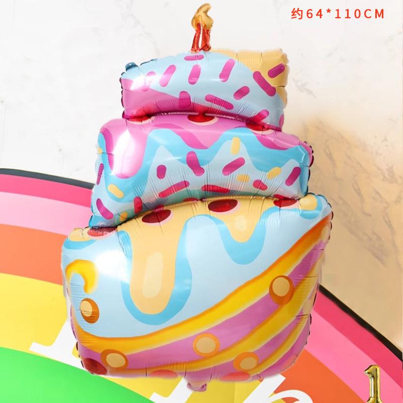 Cake Aluminum Film Balloon Wedding Ceremony Ornaments Birthday Party Scene Gift Box Aluminum Foil Photo Props